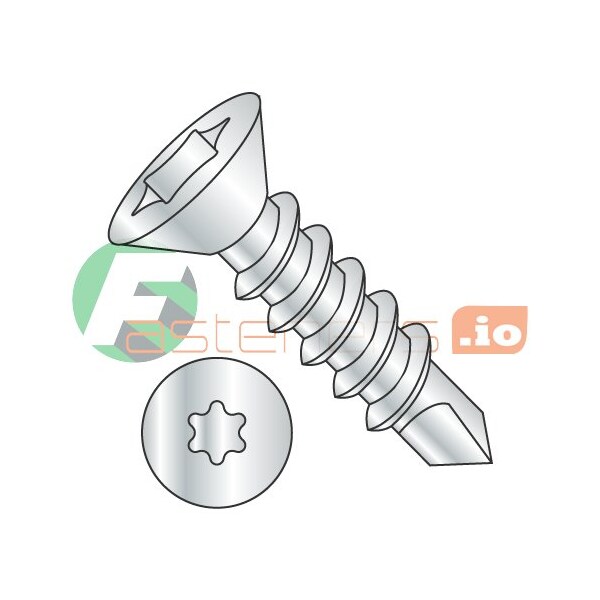 Newport Fasteners Self-Drilling Screw, #10 x 1-1/2 in, Zinc Plated Steel Flat Head Torx Drive, 4000 PK 757845 - main